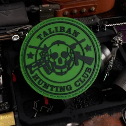 Parche táctico de PVC para Club de caza talibán, brazalete con gancho y bucle de calavera, insignia de moral militar, pegatinas decorativas para ropa y mochila