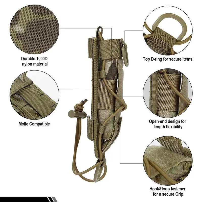 Bolsa ONETIGRIS MOLLE, bolsa multifuncional para linterna, soporte para linterna Molle para cinturón, bolsa para herramientas de mano lineal - imagen 4