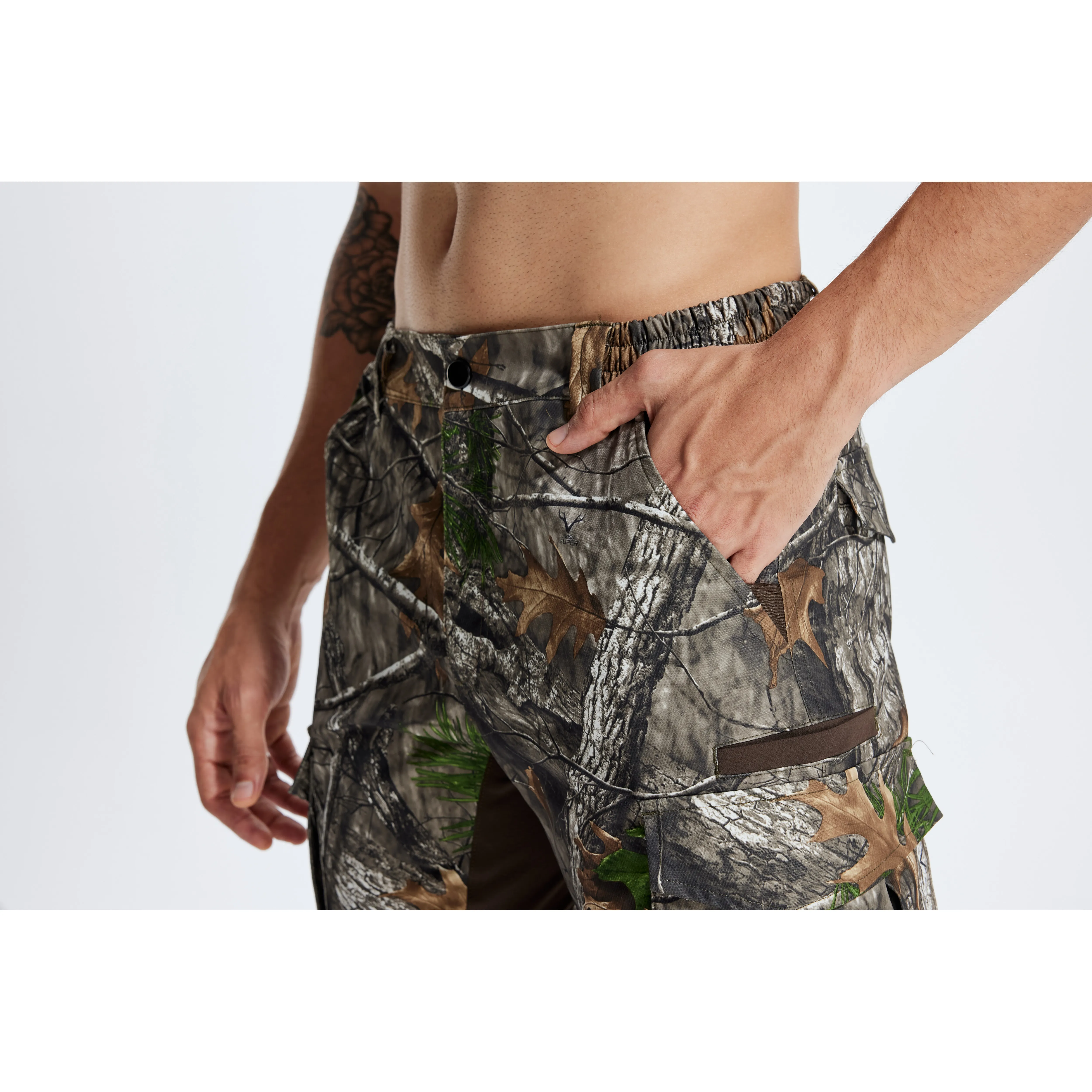 Pantalones de Trabajo de Camuflaje Biónico para Deportes al Aire Libre, Estilo 4 Estaciones, Resistentes al Desgaste, con Múltiples Bolsillos, para Caza, Pesca, Escalada y Senderismo - imagen 4