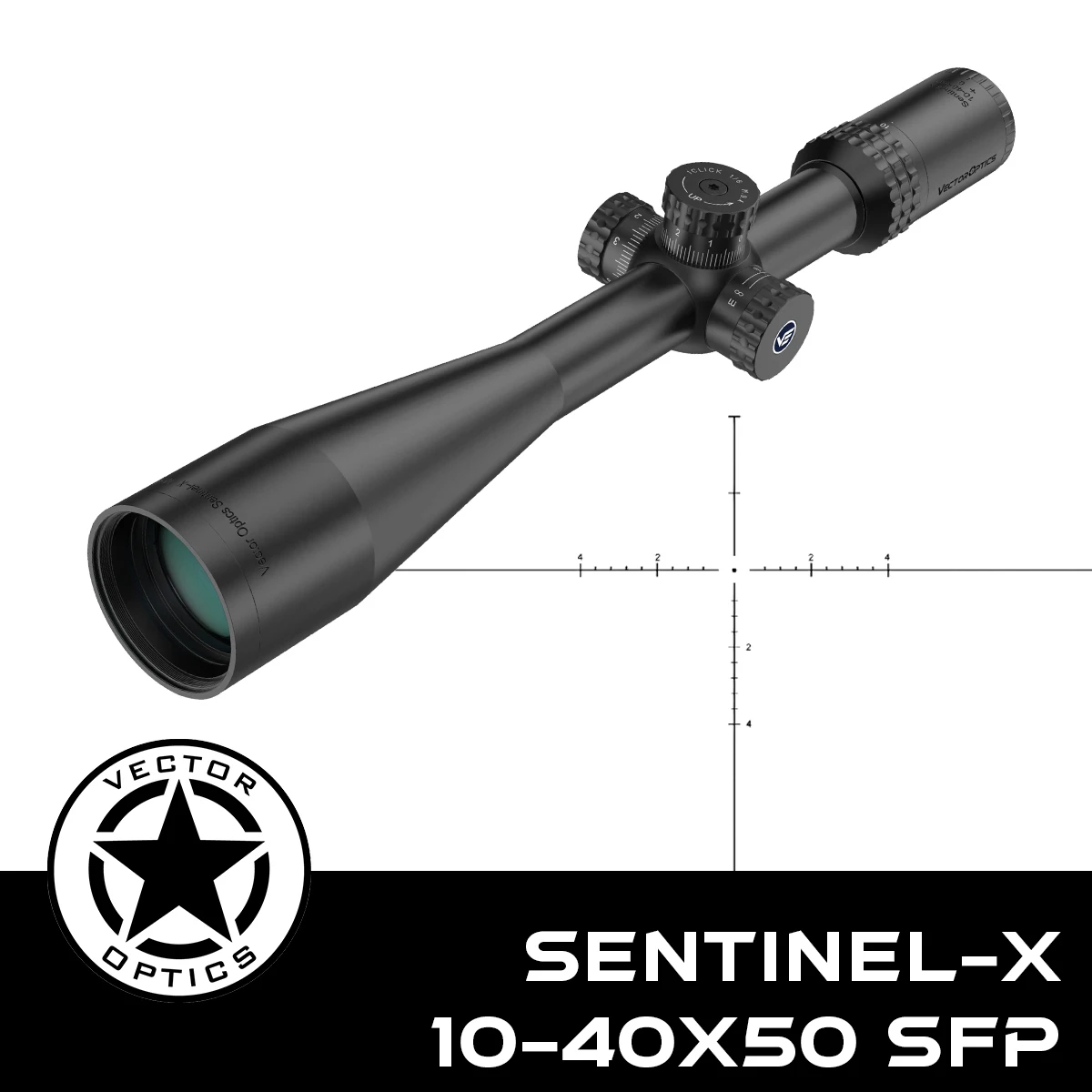 Vector Optics-mira telescópica sentinel-x 10-40x50, accesorio exclusivo para rifle de 25M, Benchrest, Airgun, objetivo de disparo, ajuste 177 .22 .25 .308 - imagen 2