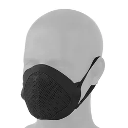 Mascarilla protección airsoft plegable de silicona transpirable