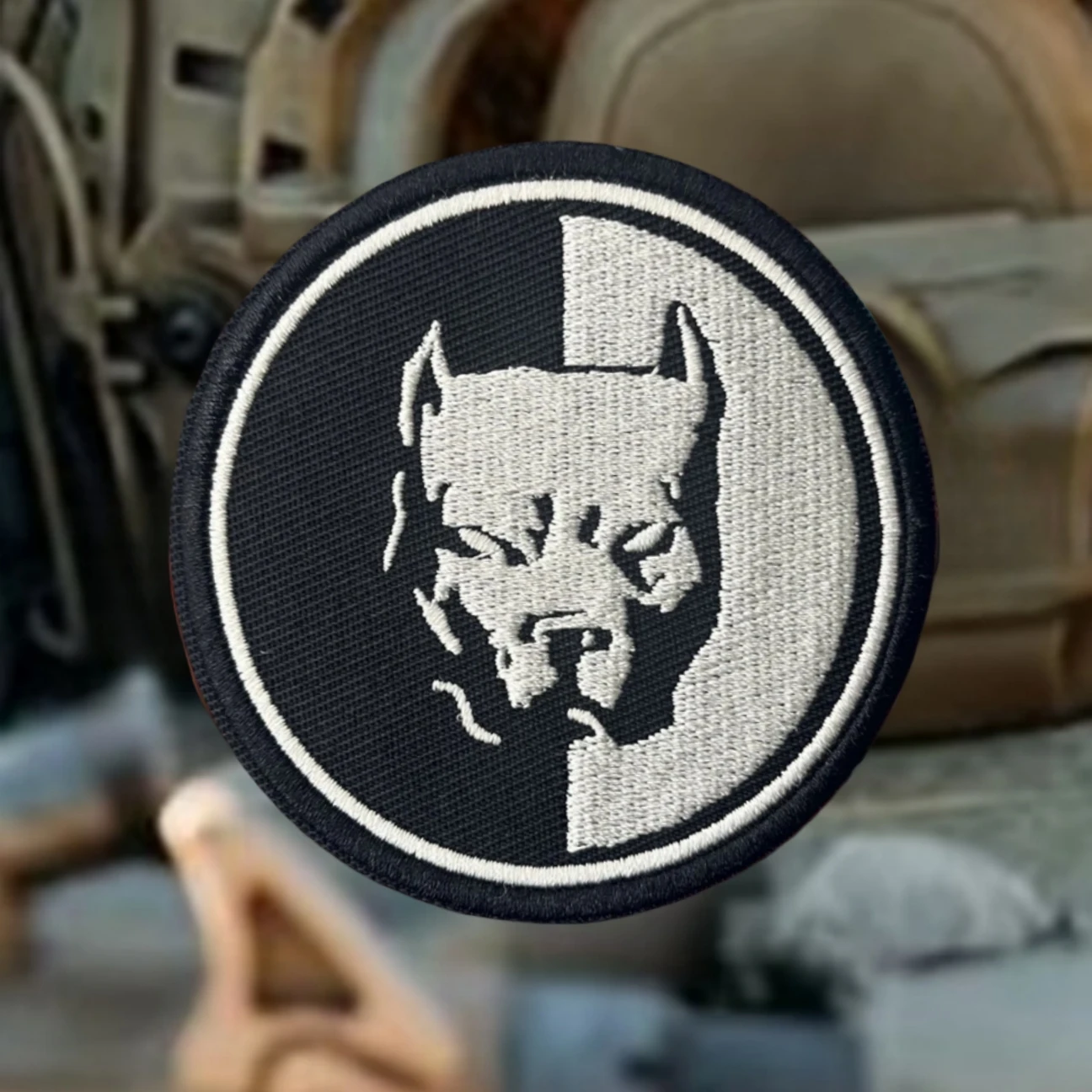 Parches bordados con insignia de moral divertida de perro "Pitbul", para ropa, brazalete militar táctico, pegatinas para mochila con gancho y bucle - imagen 3