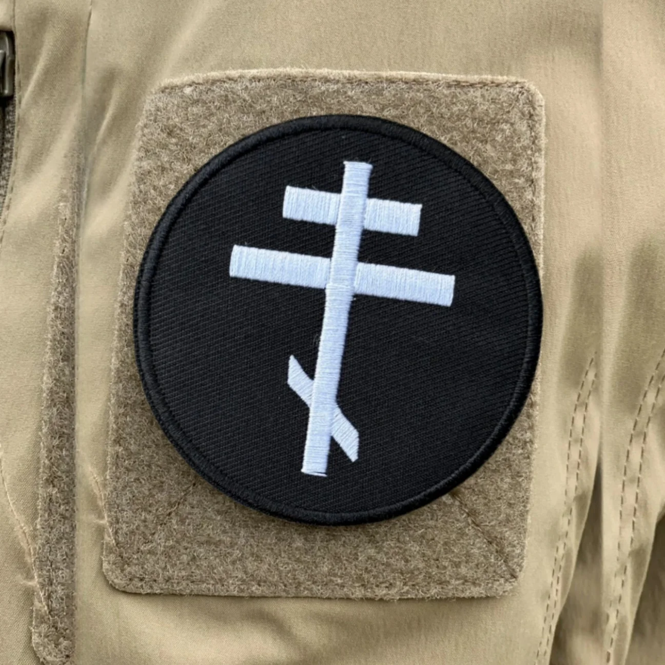 Parches militares tácticos rusos de doble cruz bordados ortodosis para ropa, apliques personalizados de moral, pegatinas de gancho y bucle - imagen 5