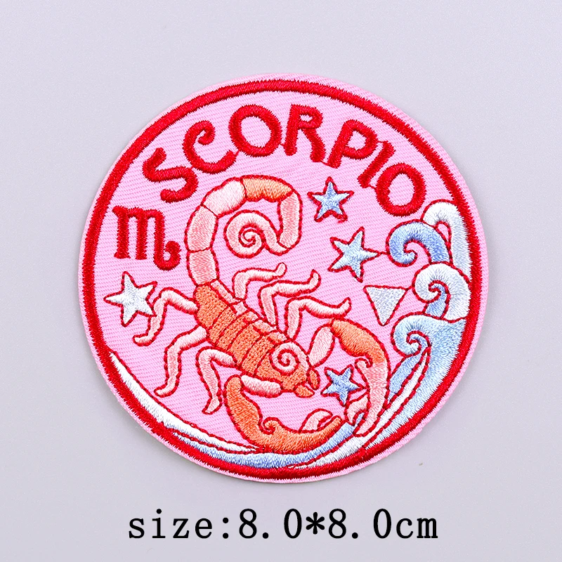 Parches bordados Virgo Leo para ropa, parche de constelación, parches para planchar para ropa, pegatinas de parche bordado de astrología - imagen 5