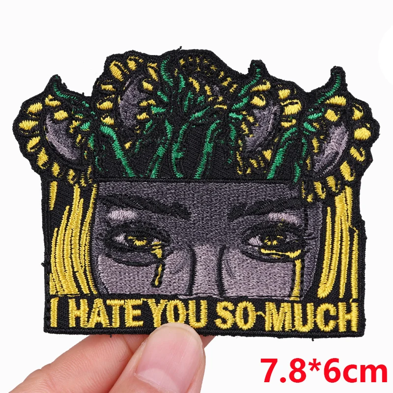 Parches bordados para chaquetas, parche Punk de llama y murciélago/Horror, parches termoadhesivos para planchar para ropa, bricolaje - imagen 5