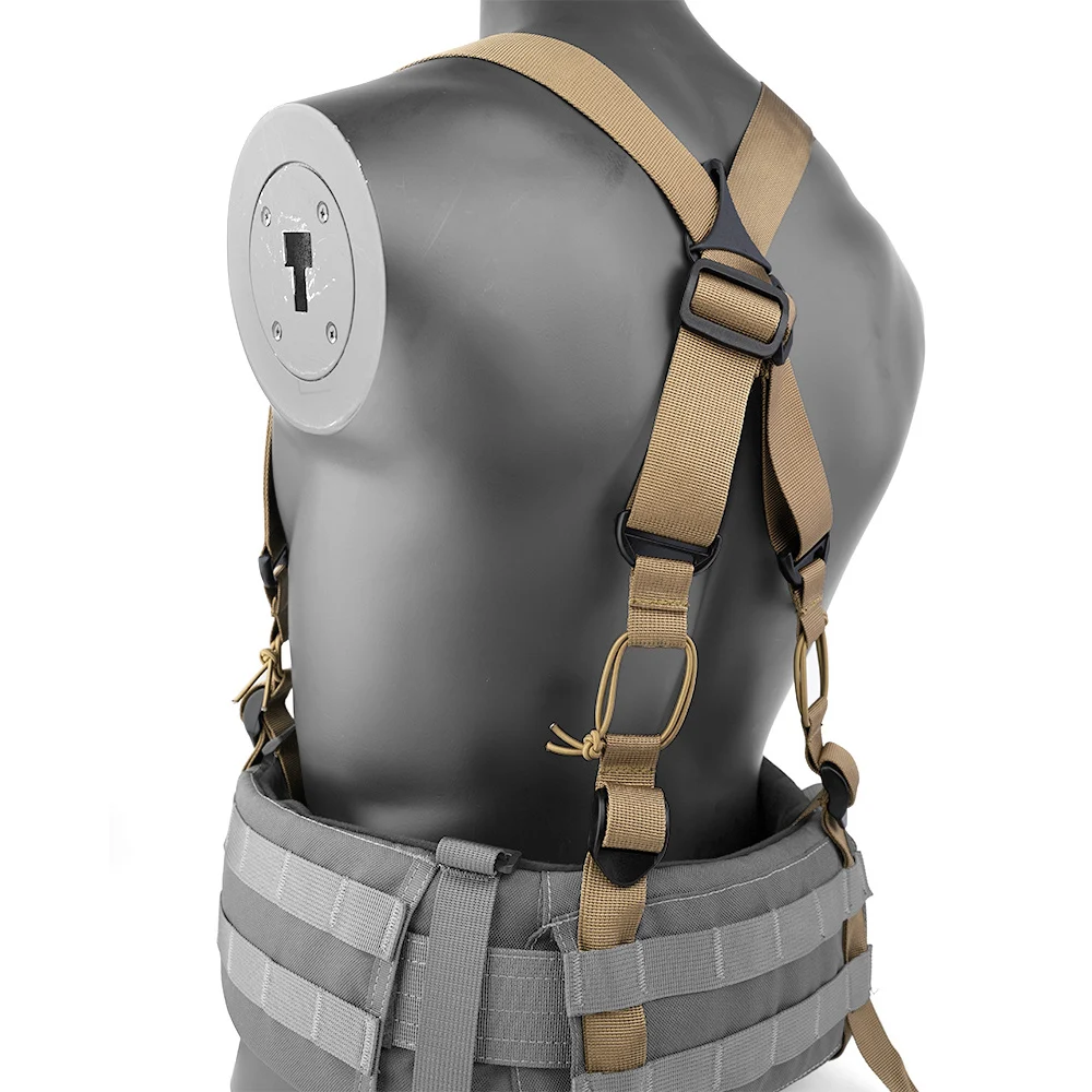 Tirantes tácticos de alta resistencia, arnés de cinturón, correa de hombro, tipo X AVS, eslinga de perfil bajo, accesorios militares de caza - imagen 3