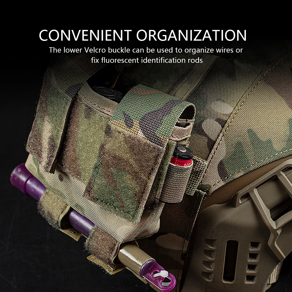 Bolsa táctica para casco, caja de batería, bolsa de contrapeso, batería remota, bolsa de almacenamiento de accesorios para casco con gancho para casco rápido - imagen 3
