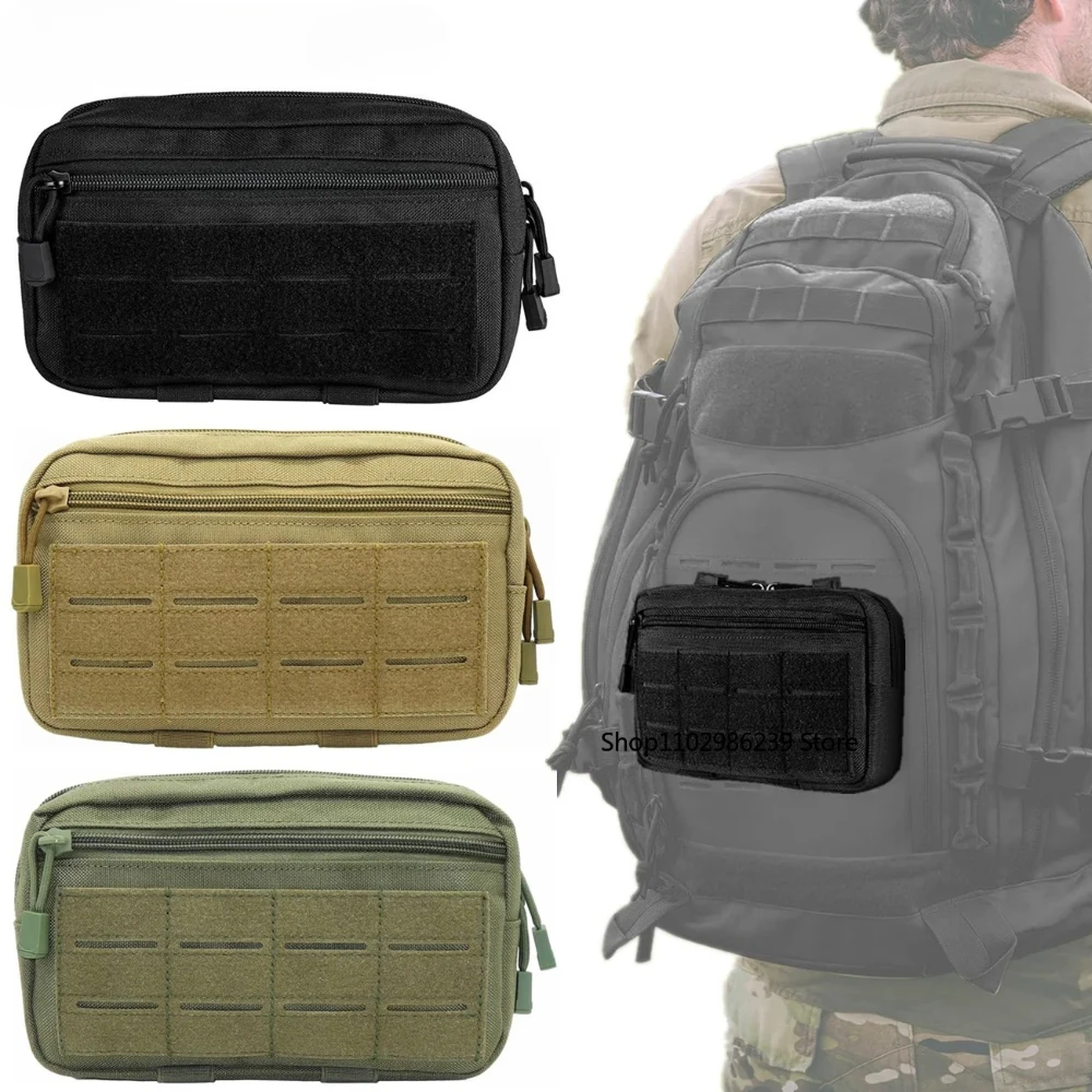 Bolsa táctica MOLLE EDC, bolsa administradora multiusos para caza al aire libre y senderismo, riñonera militar para mochila y cinturón