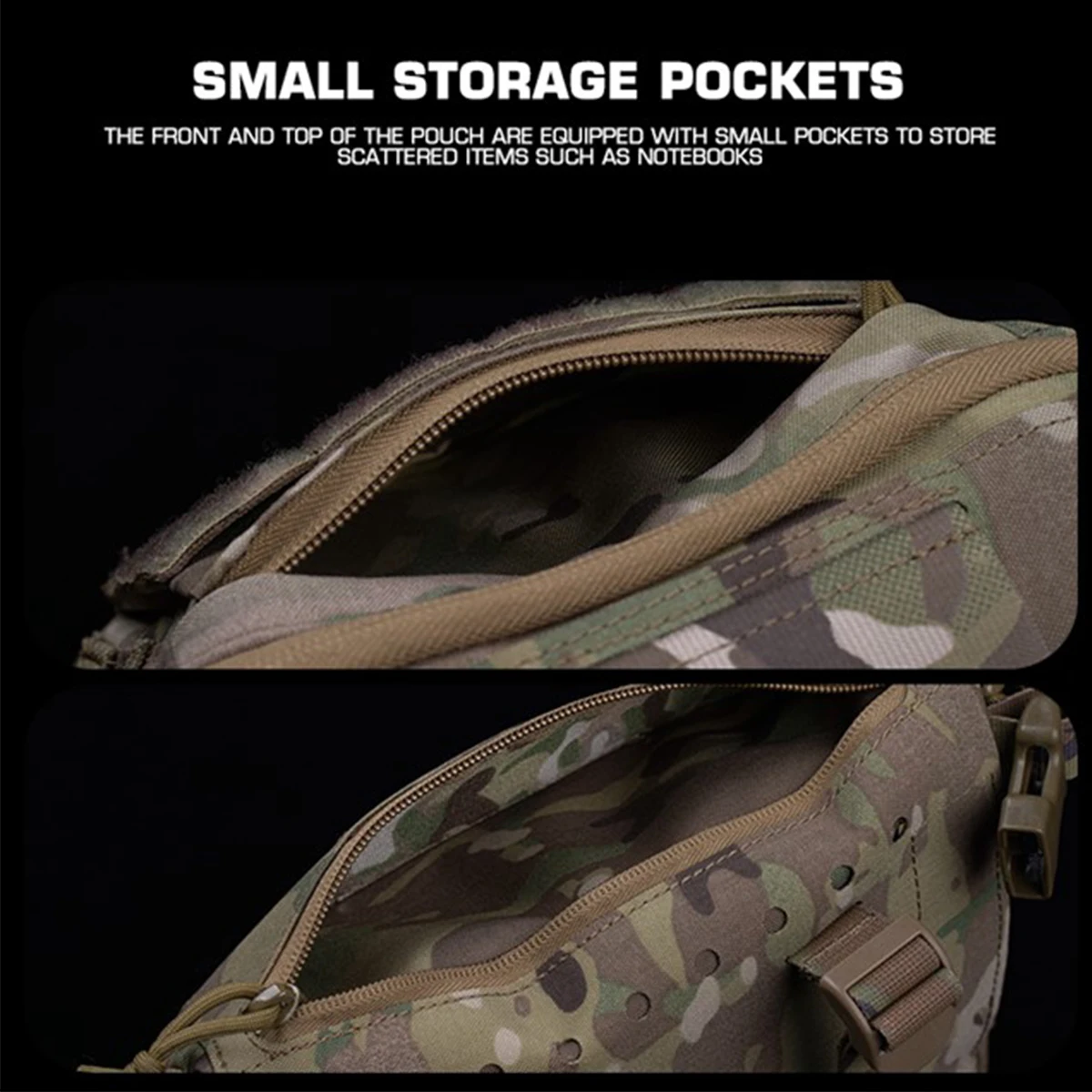 Bolsa inferior compacta para abdominales, bolso de hombro multifuncional de liberación rápida, chaleco táctico, equipo de pecho, bolsa de inclinación táctica - imagen 2