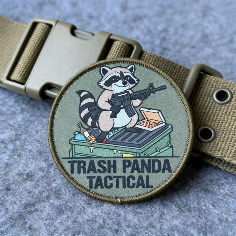 Parche táctico Trash Panda mapache divertido para EDC y mochilas