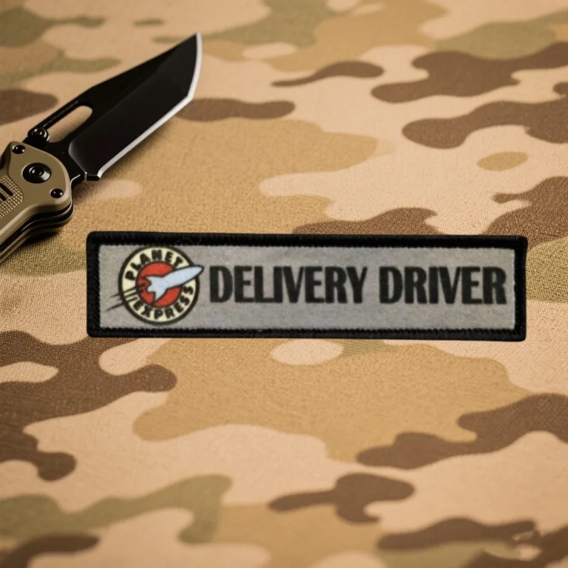 Parche estampado de insignia de moral táctica "DELIVERY DRIVER", parches militares con gancho para ropa, pegatina para mochila, brazalete - imagen 2