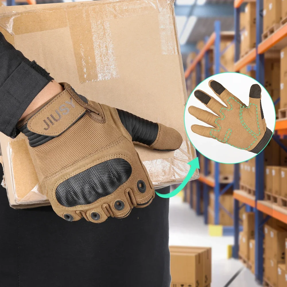 Guantes de bicicleta con dedos completos para pantalla táctil, guantes tácticos para caza, Paintball, senderismo, escalada, Airsoft, tiro, mitones para hombres - imagen 4