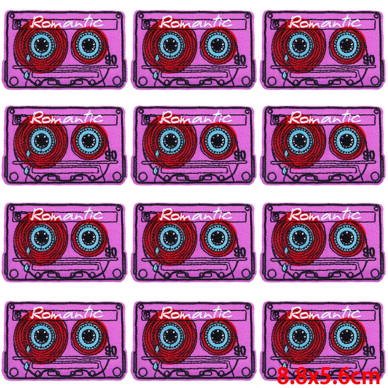 10 unids/lote parches mágicos bordados de Hip Hop para ropa parche Punk parches para planchar en ropa parche termoadhesivo para ropa - imagen 4