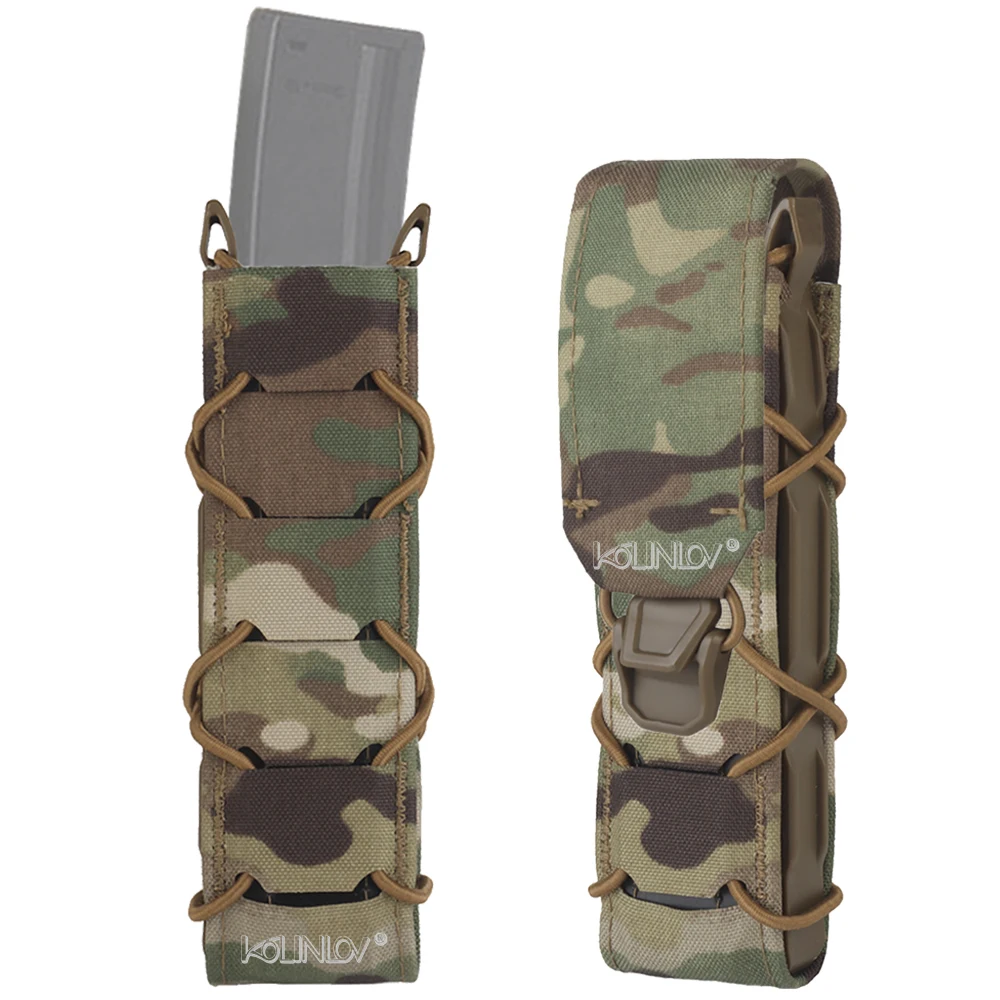 Bolsa larga Tiger Mag versión V2 Gen, estilo superior abierto/cubierta para MP5 MP7 9mm/.45, portador de placa, riñonera MOLLE - imagen 2