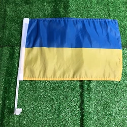 Bandera Ucrania para coche con soporte y asta