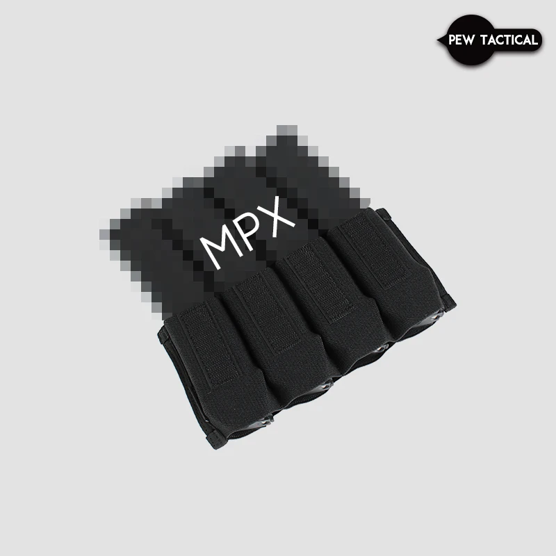 PEW táctico MK4 MK5 plataforma de pecho inserto de revista para MP5/MPX/ARP9/MP7 soporte de bolsa de revista con sujetadores de gancho - imagen 2
