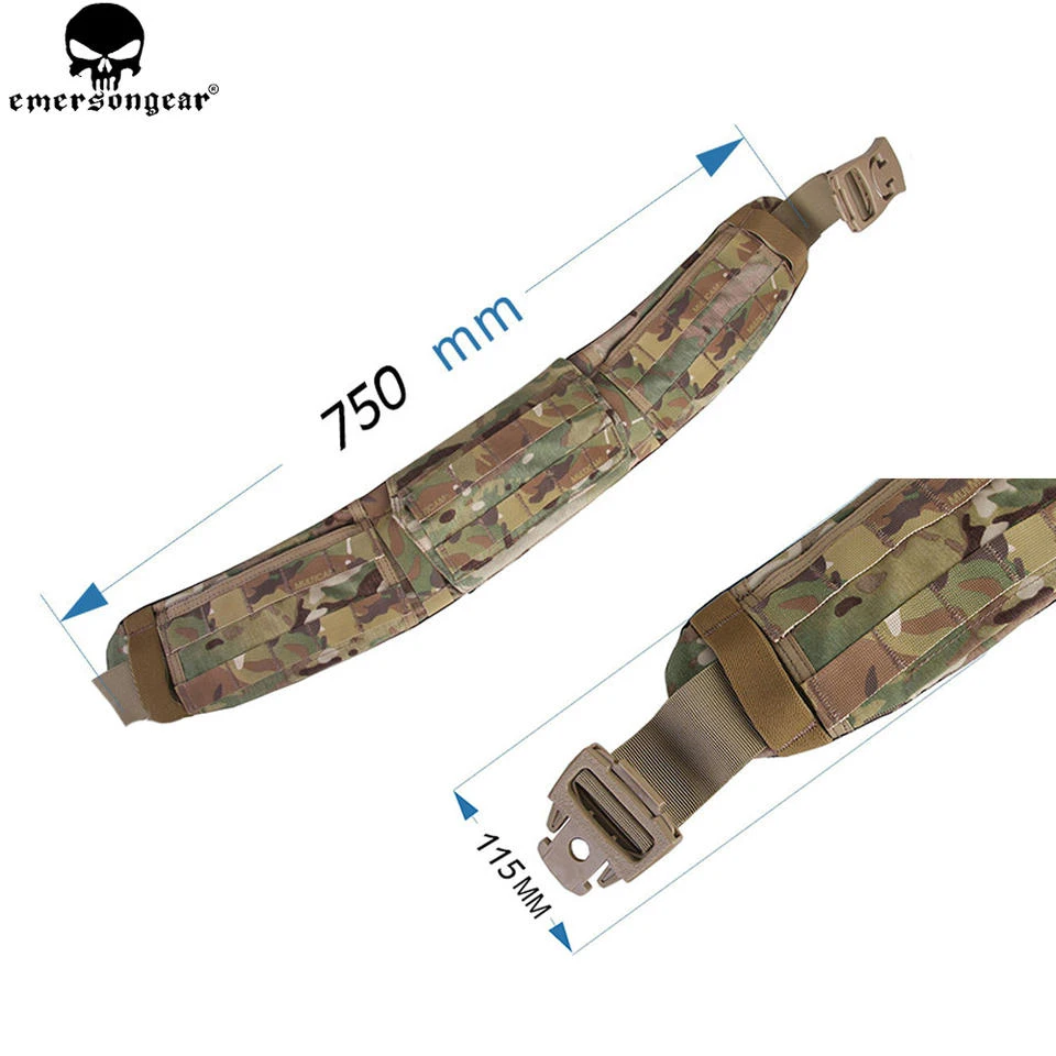 EMERSONGEAR AVS cinturón de perfil bajo Molle cinturón emerson accesorios de caza cinturón negro multicamuflaje EM9295 - imagen 5