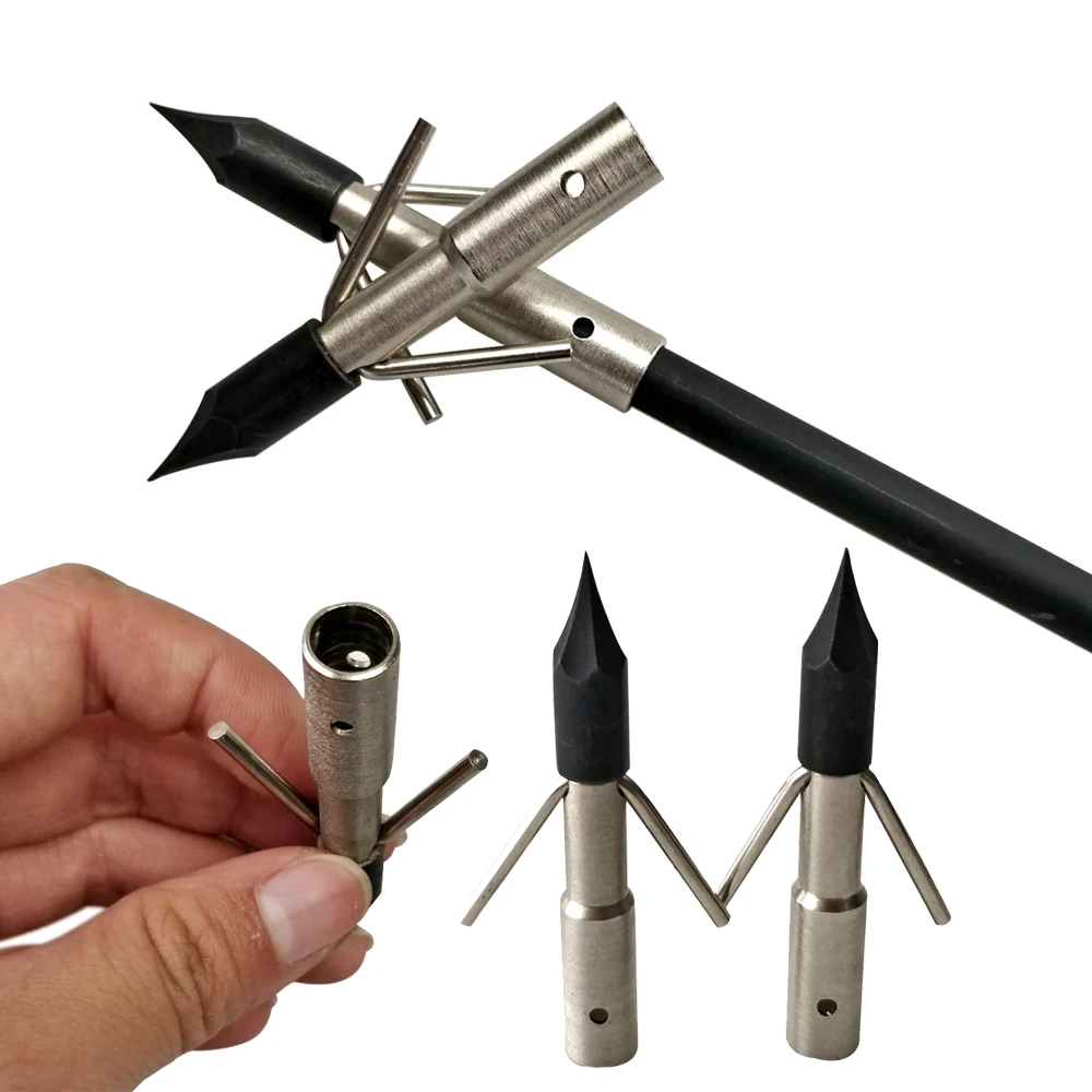 6/12 Uds tiro con arco 280 Gr puntas anchas de pesca con arco puntas de flecha de pesca arco compuesto recurvo punto de caza de ballesta