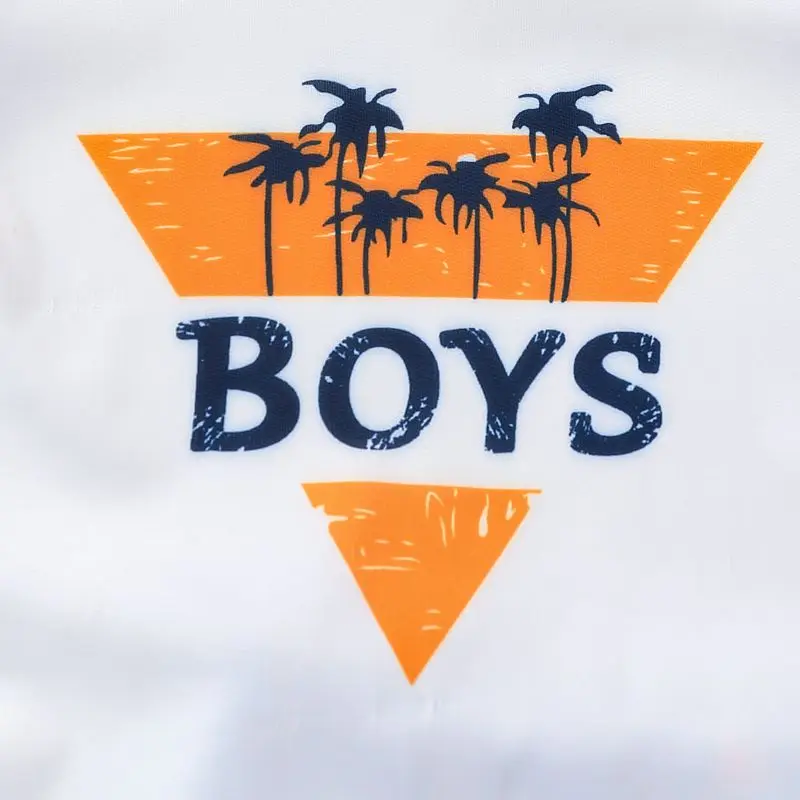 Lindo Hawaii verano camisetas de manga corta pantalones cortos conjunto de baño para niños 2 uds camisetas casuales sueltas pantalones cortos trajes de baño para niños - imagen 4