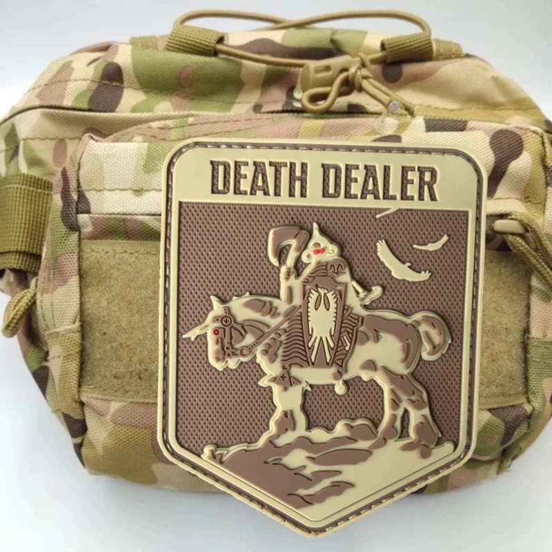 Parche táctico de PVC 3D con calavera para ropa, insignia de moral, parche militar con gancho, accesorios para mochila, brazalete - imagen 3