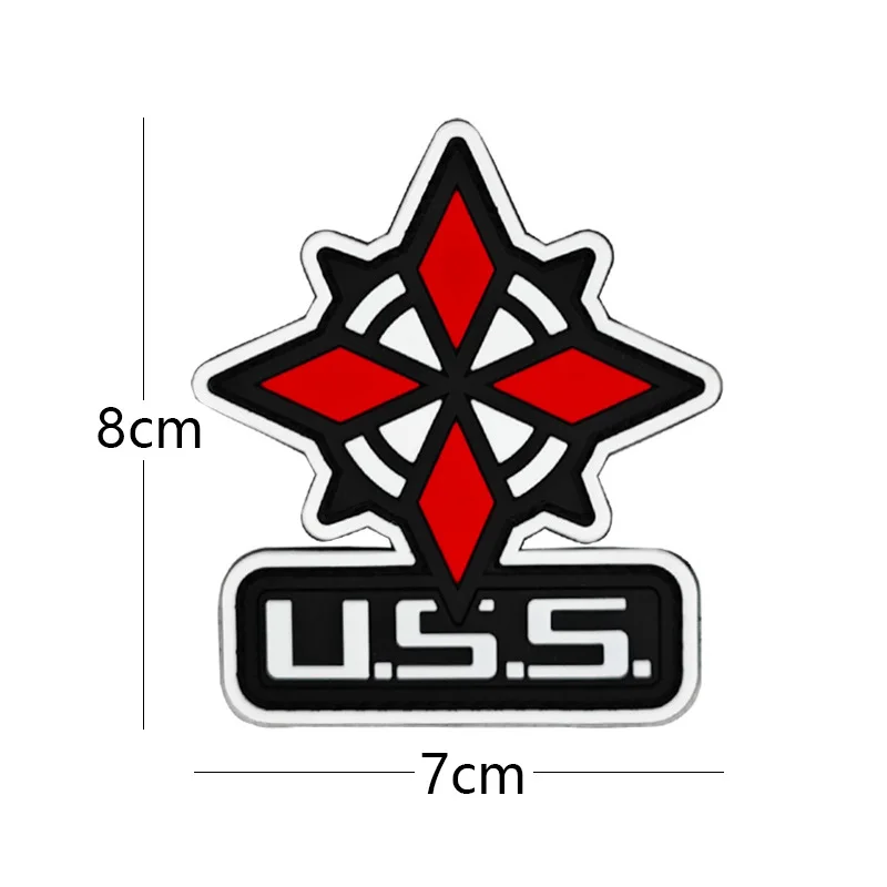 Parches de PVC para paraguas Resident Evil, gancho y bucle para ropa, insignia de moral táctica de EE. UU., decoración para ropa y mochila - imagen 3