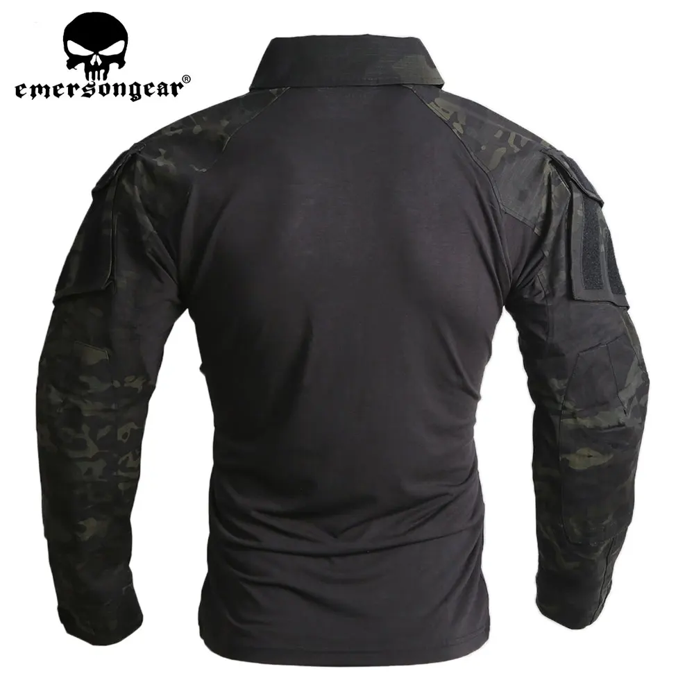 Emersongear G3 camisetas de combate táctico caza Airsoft Tops Multi-camo manga larga hombres Militiamen Camoflage camisetas MCBK - imagen 2