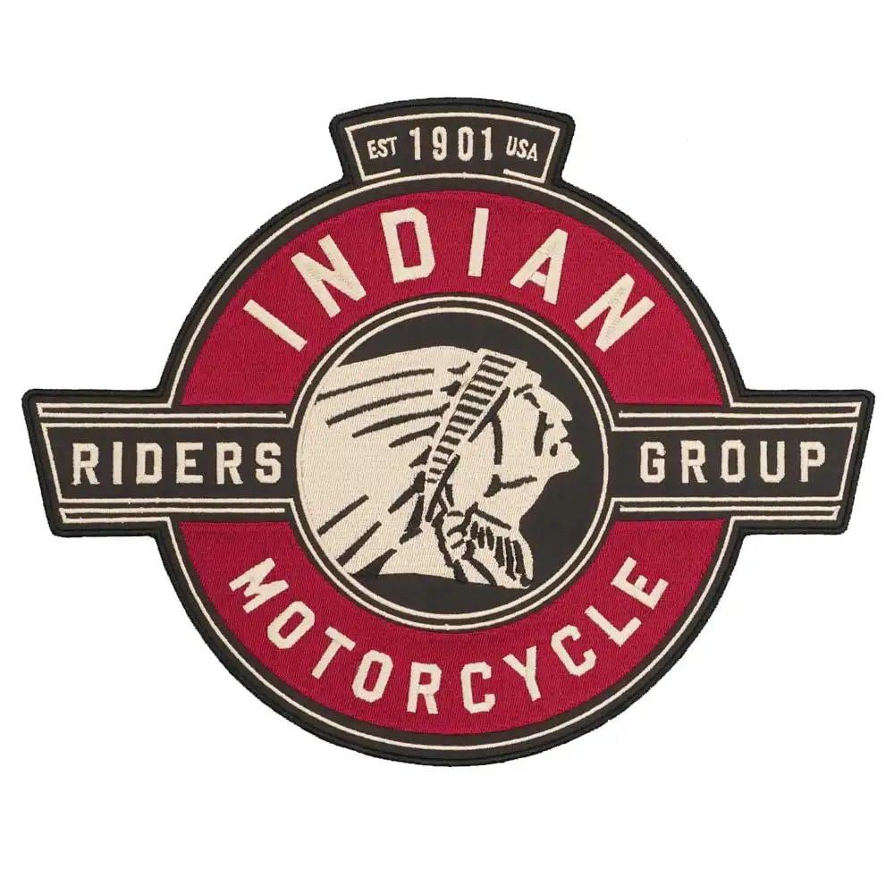 Parches bordados de grupo de jinetes indios Vintage, insignia de motorista de motocicleta, tela, chaqueta de cuero, decoración trasera, alto grado, planchado - imagen 4