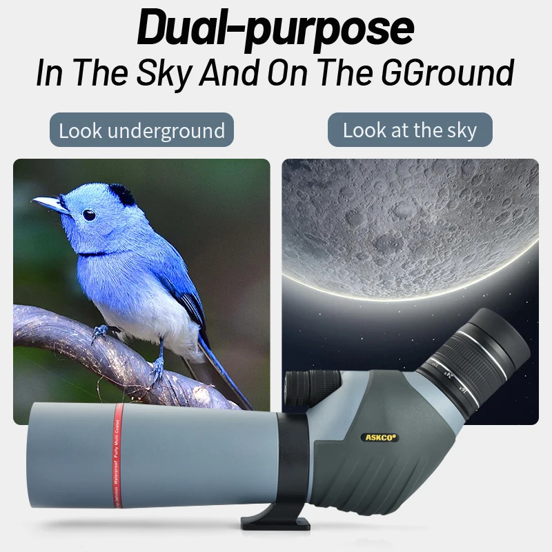 Miras de detección ED mejoradas con trípode, bolsa de transporte, BAK4, alta definición, impermeable, para observación de aves, 16-48X65 - imagen 4