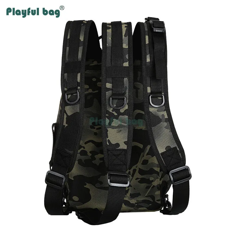 Mochila de pesca con tres cinturones para los hombros, bandolera multifuncional, equipo de pesca impermeable, mochila de montañismo AVA128 - imagen 5