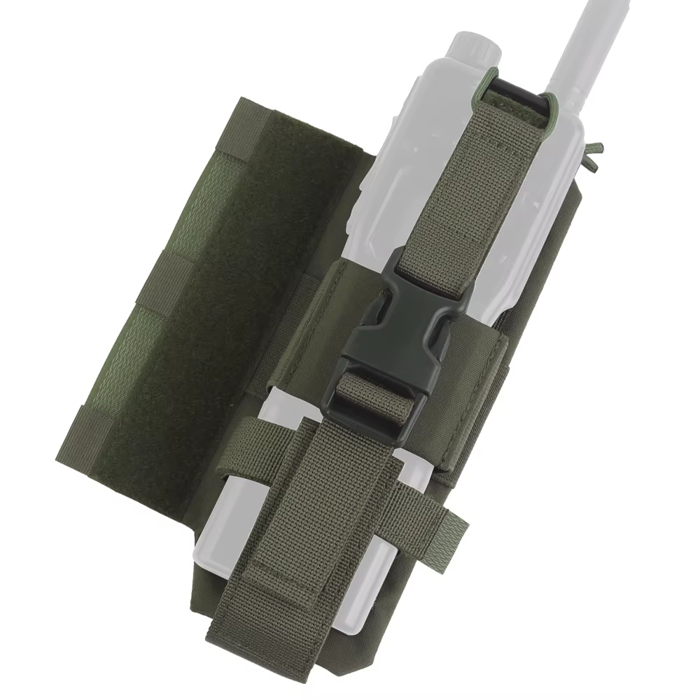 Bolsa portaemisora táctica MOLLE – Funda ajustable para radio e interfono