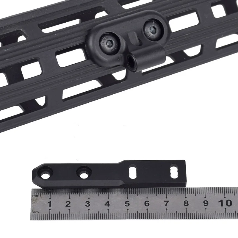 Soporte de linterna de Metal serie soporte táctico Offset M300 M600 Base de linterna riel de 20mm MLOK KEY caza Airsoft accesorio - imagen 5