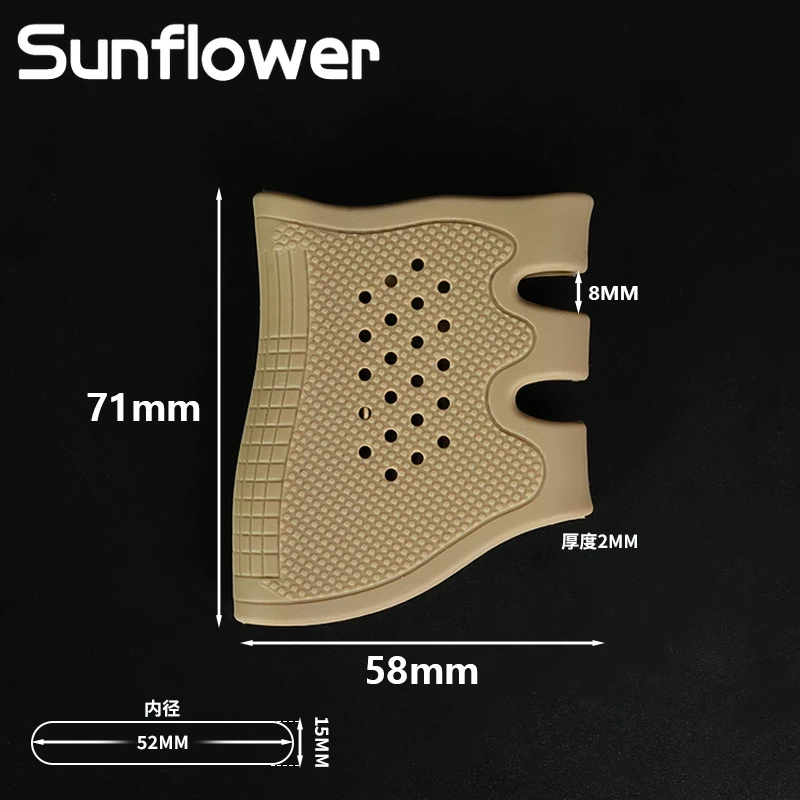 Cubierta de mango antideslizante con agarre de goma para pistola táctica, accesorios adecuados para G17 G19 G20 G21 G22 G23 G34 G43 1911 AR15 HK416 - imagen 5