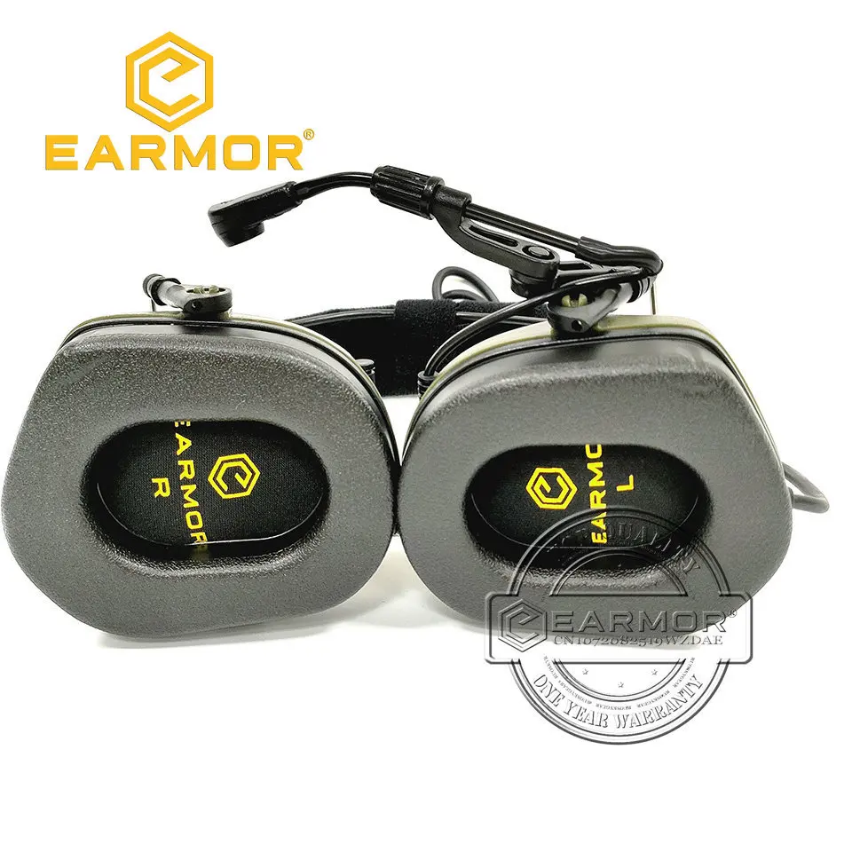 EARMOR-auriculares tácticos M32, adaptador PTT de M52-Kenwood, conjunto para comunicación militar, protección auditiva, cancelación de ruido - imagen 4