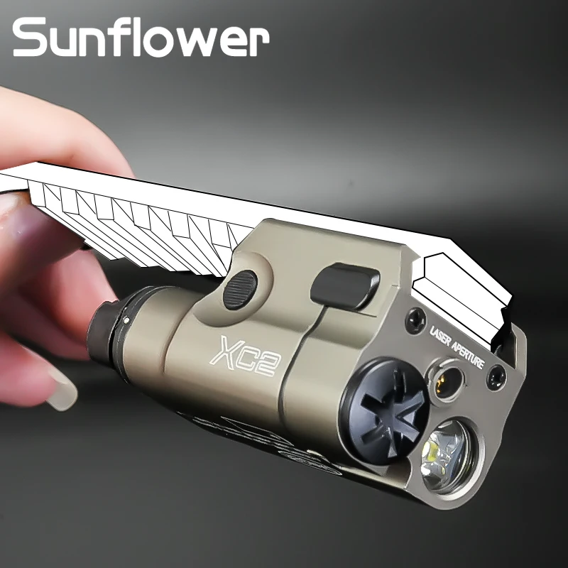 Tactica XC2 arma al aire libre luz de explorador puntero láser de punto rojo X300 X300U lámpara LED linterna accesorio compatible con Glock G17 18 riel de 20MM - imagen 5