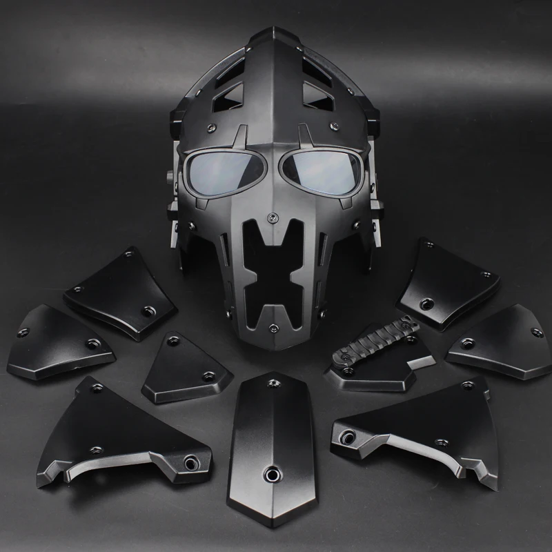 Máscara completa táctica, casco rápido, Airsoft, juego de guerra, motocicleta, caza, Paintball multifunción, casco de PC - imagen 5