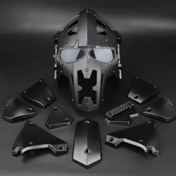 Casco táctico airsoft con máscara integral multifunción