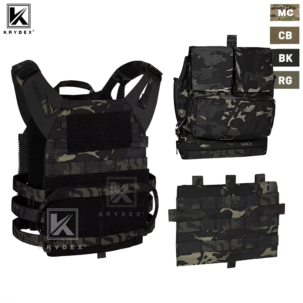 KRYDEX-Chaleco táctico JPC2.0, armadura ligera con Panel frontal MOLLE, mochila, portador de placa de puente de liberación rápida - imagen 2