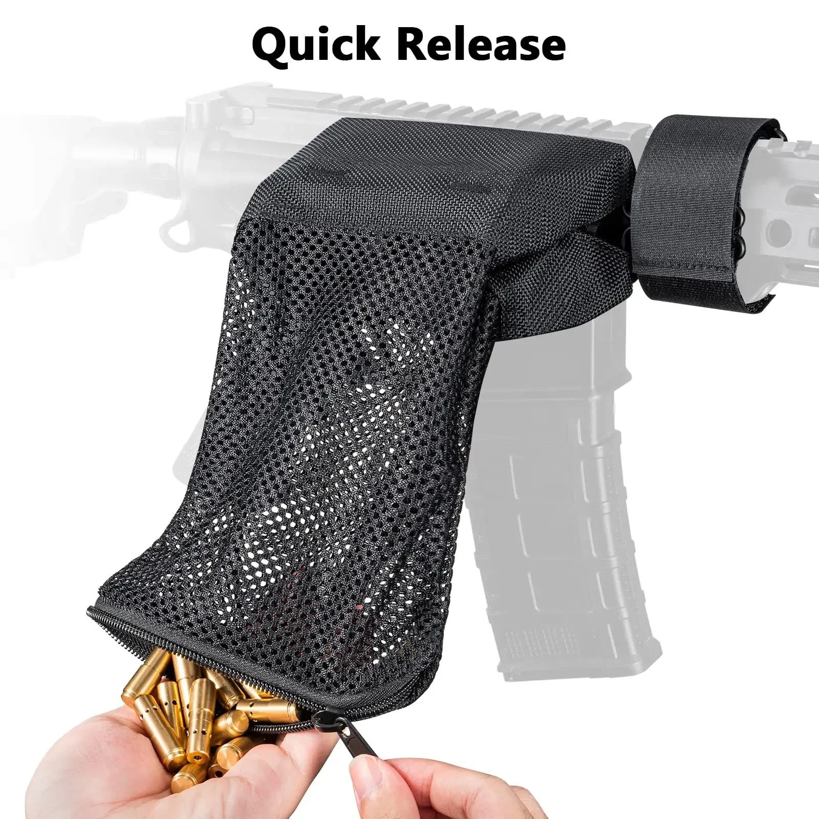 Colector de cartuchos de receptor de carcasa de latón, bolsa trampa de malla de nailon, accesorios de caza, estuche de almacenamiento de balas para revistas, bolsa porta municiones - imagen 5