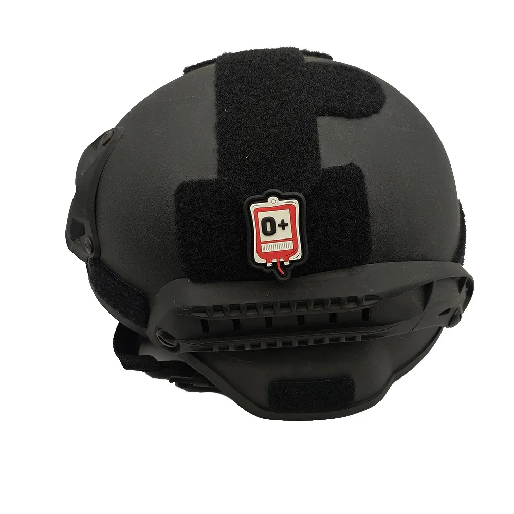 Bolsa de sangre de goma de PVC, parche tipo sangre A + B + AB + O + POS, insignia táctica positiva con gancho para uniforme, casco, chaleco, mochila - imagen 5