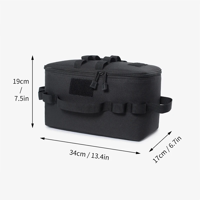 Bolsas de herramientas para exteriores, bolsa de almacenamiento de tanque de Gas para acampar, bote de Gas para clavos de tierra de gran capacidad, utensilios de cocina para Picnic, bolsas multifunción - imagen 3