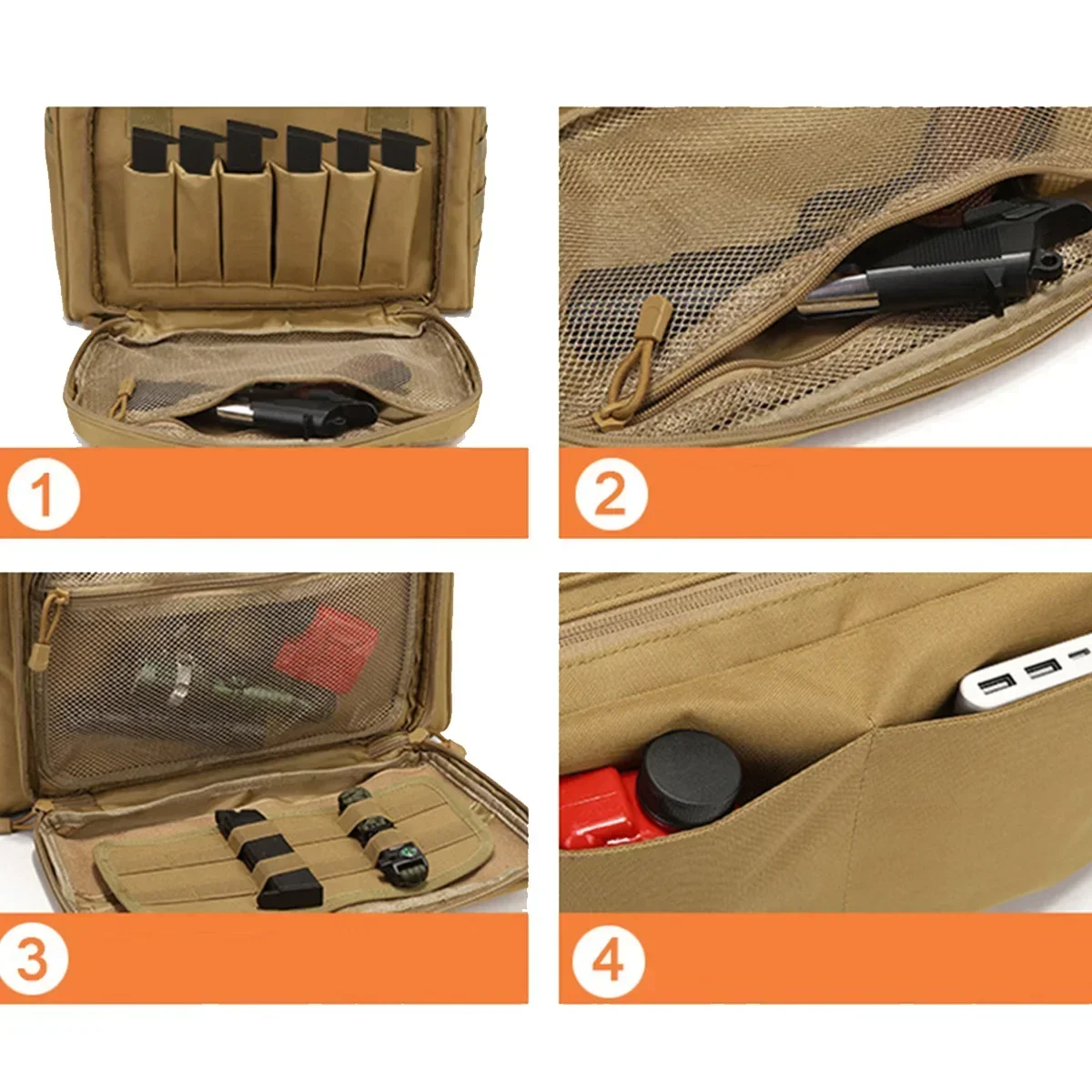 Bolsa táctica para rango de armas, bolsas de almacenamiento para sistema Molle de tiro de entrenamiento, mochila de nailon para exteriores, paquete de hombro, accesorios de caza - imagen 4