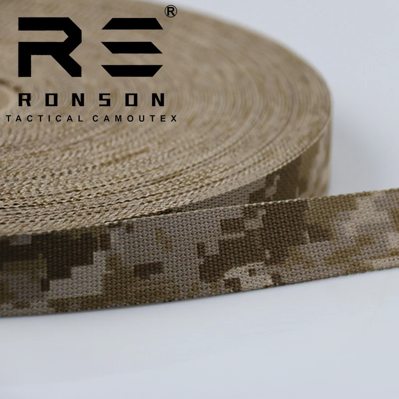 Correas de camuflaje de 1M de largo para mochila táctica, accesorios MOLLE DIY, EMR/WL/AOR1/AOR2 Flecktarn - imagen 3
