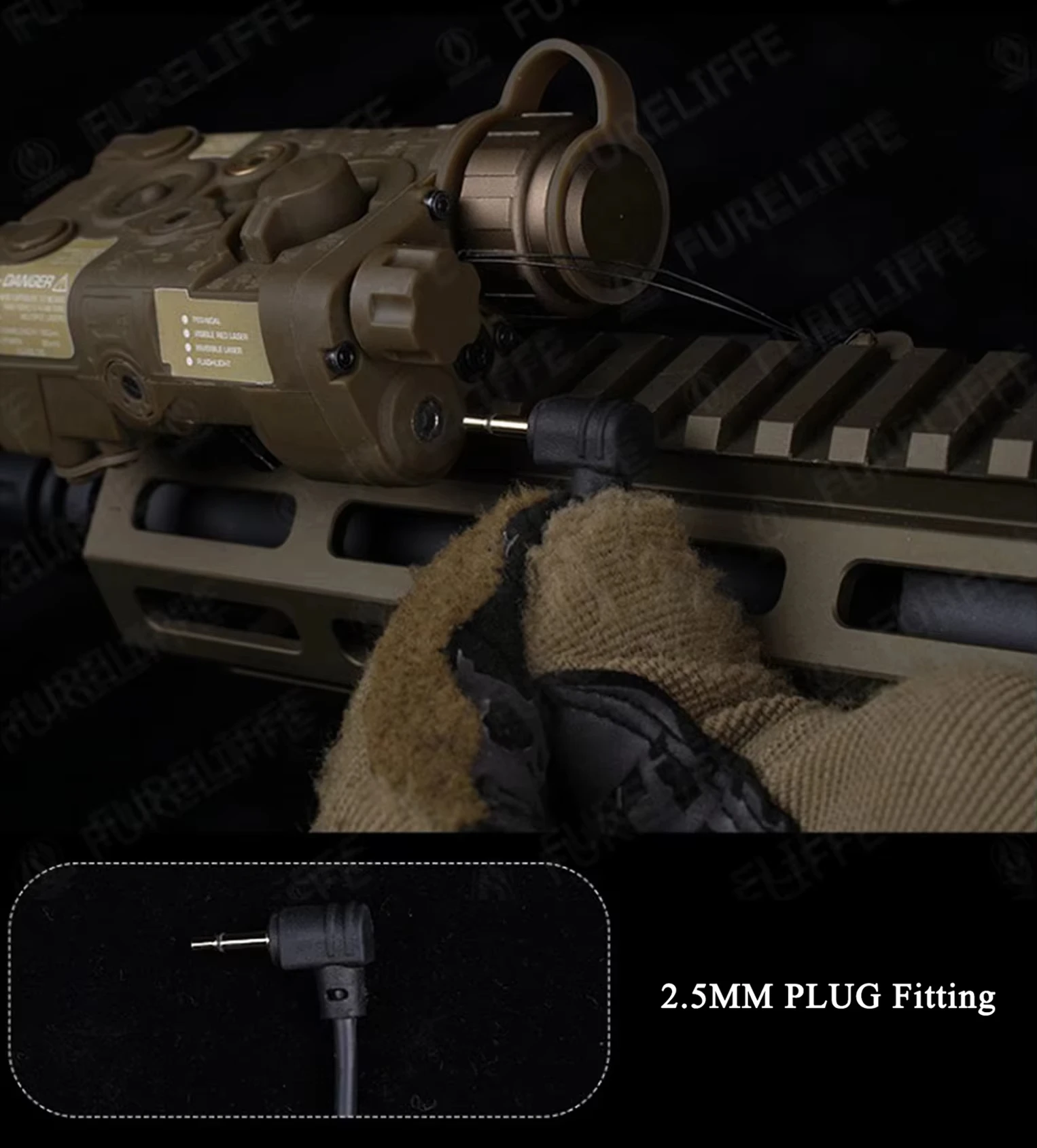 Ventas, interruptor de presión de doble función en línea remoto AXON táctico linterna PEQ NGAL pulsador láser SF/2.5///enchufes de grúa - imagen 5