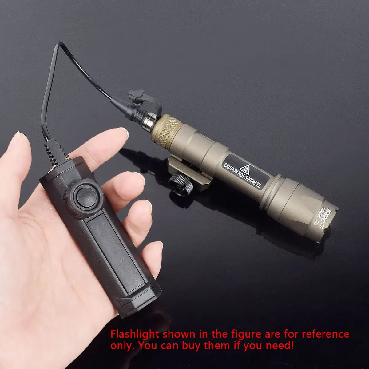 Botón de interruptor de presión de doble función remoto táctico Surefire M300 M600 M951 M952 para arma Airsoft, luz PEQ compatible con riel Pictinny - imagen 5