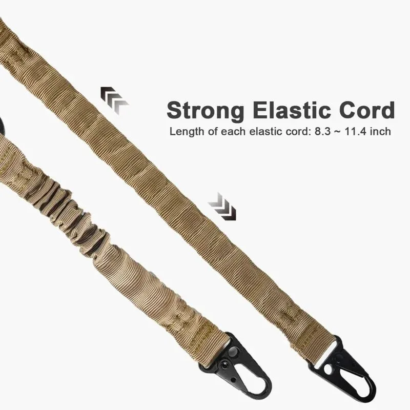 Eslinga para Rifle de dos puntos con ajustador de longitud, eslinga tradicional con gancho de Metal QD para correas de hombro tácticas al aire libre - imagen 5