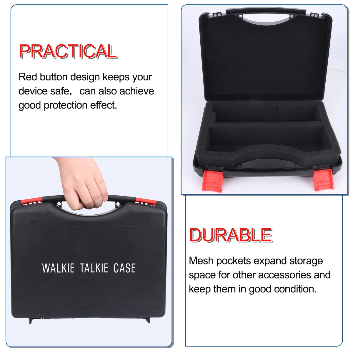 Baofeng Original UV-32 DM-32 Walkie Talkie Estuche de transporte bolso de almacenamiento para AR-152 AR-152 PRO Radioaficionado bidireccional Camping caza - imagen 3