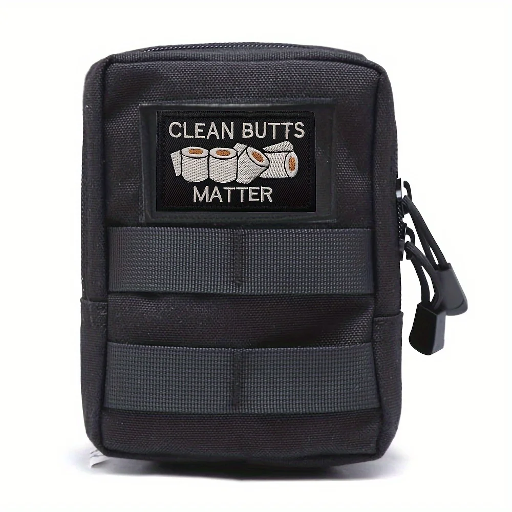 Parche de Velcros de bloques limpios, Meme divertido, cierre de gancho y bucle militar, insignia de moral bordada táctica para mochila Molle - imagen 4