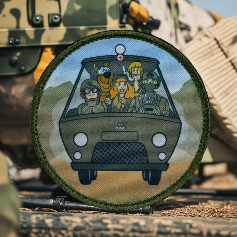 Parche táctico impreso del equipo de evacuación, emblema divertido con gancho y bucle, insignia de moral militar, brazalete, pegatinas para mochila Chevron - imagen 2