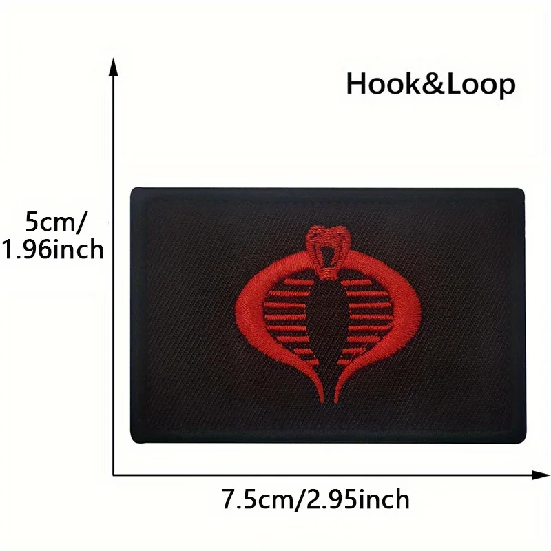 Parches Velcro Mochila TáCticos De Bordados Parche GI JOE Ninja Cobra Velcros, juego de película americana, gancho y bucle militar, insignia de moral bordada táctica para mochila Molle - imagen 5