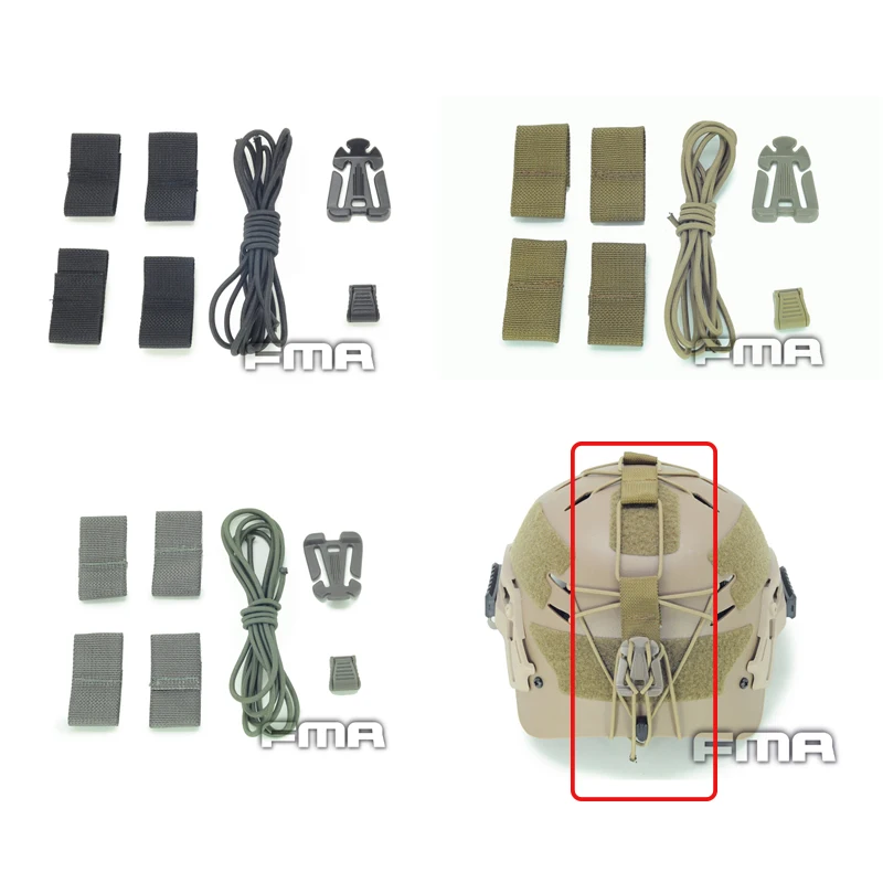 Conjuntos elásticos de modificación para ciclismo, correa táctica para casco de caza al aire libre - imagen 2